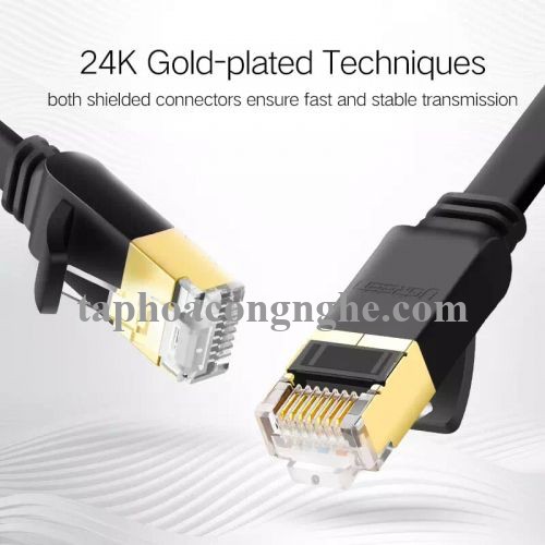 Ugreen 11265 10M màu Đen Cáp mạng LAN cat7 STP dây dẹp NW106 30011265